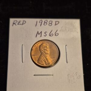 1988 D Lincoln Penny MS66